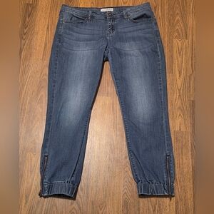 Women’s Guess Ankle Zip Jeans Size 31 Cropped Blue Designer Denim D53